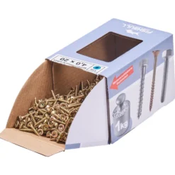 Spanplattenschraube 4x20 mm IVZ 1kg FISHBULL-Pack Senkkopf Vollgewinde