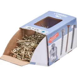 Spanplattenschraube 4,0x40 mm IVZ 1kg FISHBULL-Pack Senkkopf Teilgewinde