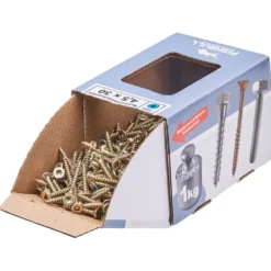 Spanplattenschraube 4,5x30 mm IVZ 1kg FISHBULL-Pack Senkkopf Vollgewinde