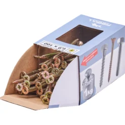Spanplattenschraube 6 x 100 mm PZ 1kg FISHBULL-Pack Senkkopf Teilgewinde Kreuzschlitz