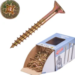 Spanplattenschraube 5x40 mm PZ 1kg FISHBULL-Pack Senkkopf Teilgewinde Kreuzschlitz