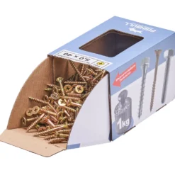 Spanplattenschraube 5x40 mm PZ 1kg FISHBULL-Pack Senkkopf Teilgewinde Kreuzschlitz