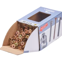 Spanplattenschraube 6x80 mm PZ 1kg FISHBULL-Pack Senkkopf Teilgewinde Kreuzschlitz