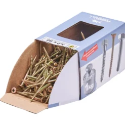 Spanplattenschraube 5,0 x 60mm PZ 1kg FISHBULL-Pack Senkkopf Teilgewinde Kreuzschlitz