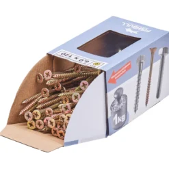 Spanplattenschraube 6,0 x 120 mm PZ 1kg FISHBULL-Pack Senkkopf Teilgewinde Kreuzschlitz