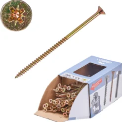 Spanplattenschraube 5,0 x 100 mmPZ 1kg FISHBULL-Pack Senkkopf Teilgewinde Kreuzschlitz