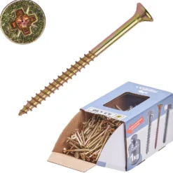 Spanplattenschraube 4,5x60 mm PZ 1kg FISHBULL-Pack Senkkopf Teilgewinde Kreuzschlitz