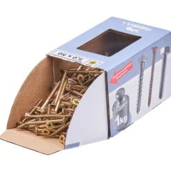 Spanplattenschraube 5,0 x 50mm PZ 1kg FISHBULL-Pack Senkkopf Teilgewinde Kreuzschlitz