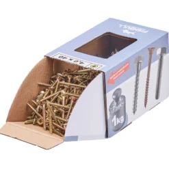Spanplattenschraube 4,0x40 mm PZ 1kg FISHBULL-Pack Senkkopf Vollgewinde Kreuzschlitz