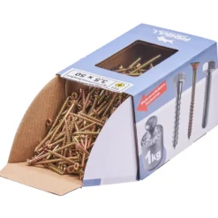 Spanplattenschraube 3,5x50 mm PZ 1kg FISHBULL-Pack Senkkopf Teilgewinde Kreuzschlitz