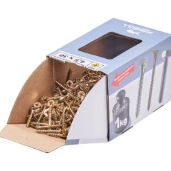 Spanplattenschraube 4,5x30 mm PZ 1kg FISHBULL-Pack Senkkopf Teilgewinde Kreuzschlitz