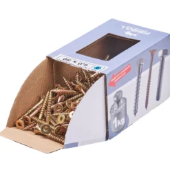 Spanplattenschraube 6,0 x 50 Senkkopf Teilgewinde IVZ 1 kg