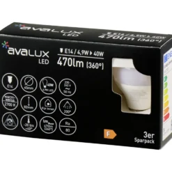 Sparpack 3 Stück LED Lampen Tropfenform E14 5W 470lm