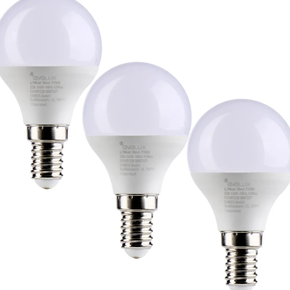 Sparpack 3 Stück LED Lampen Tropfenform E14 5W 470lm