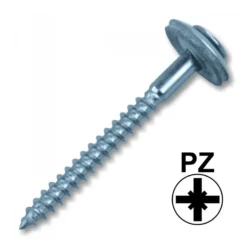 Spenglerschraube A2 2-teilig. PZ 4,5 x 25 mm mit Dichtscheibe