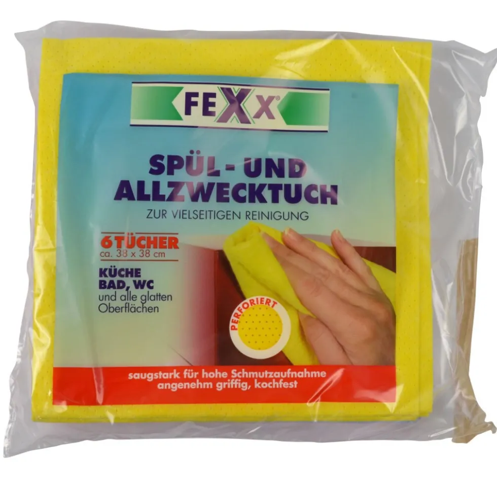 Spül- und Allzwecktuch 38 x 38 cm 6 Stück