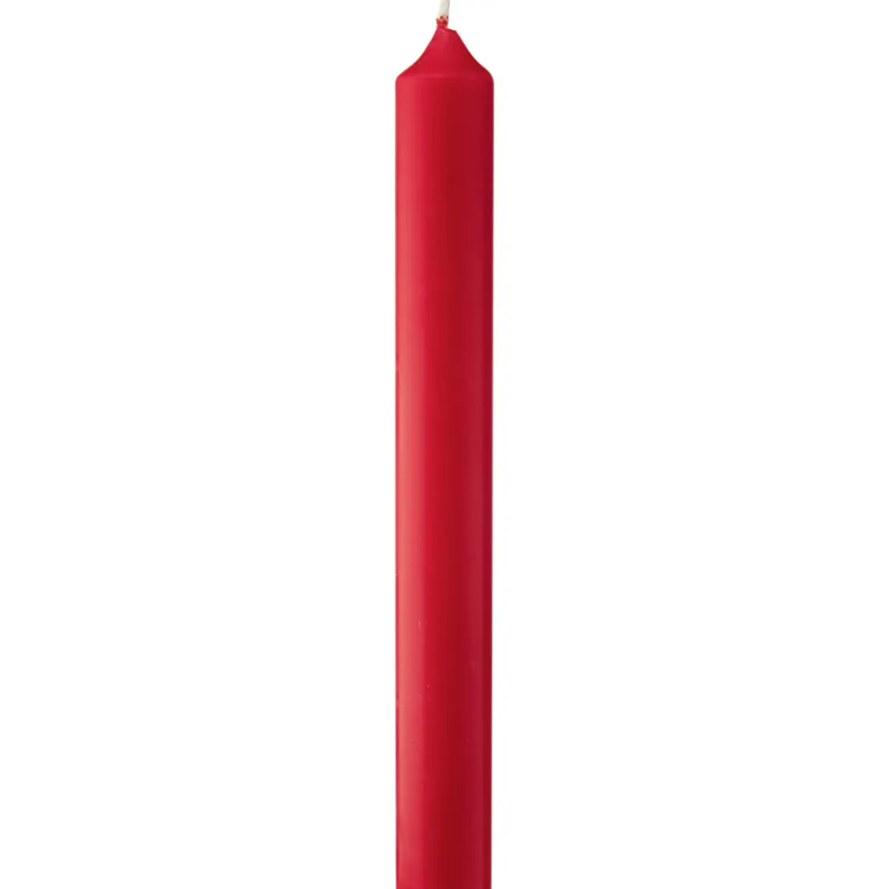 Stabkerzen-Set 8 Stück Ø 19 cm aus Echtwachs in Rot
