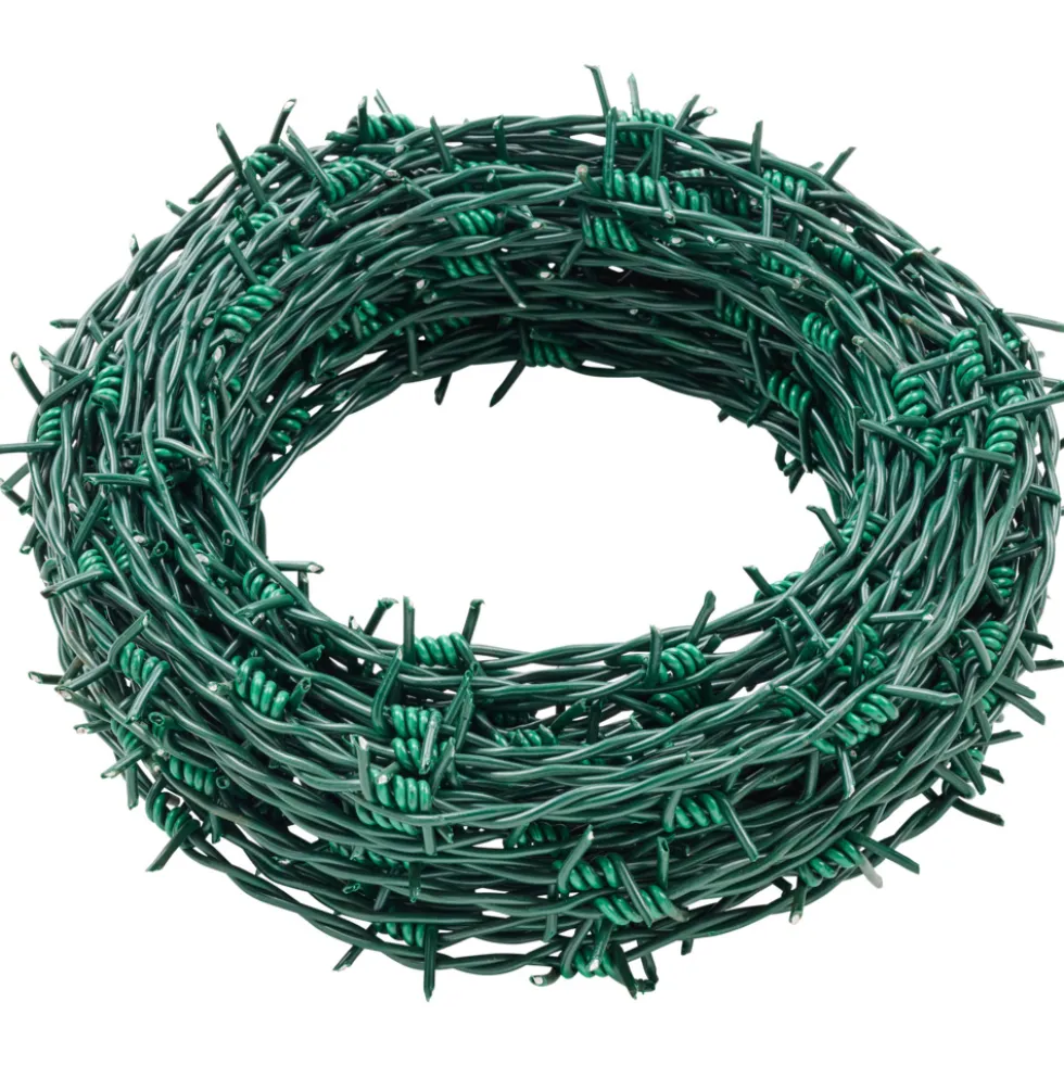 Stacheldraht 2,8 mm x 25 m aus grünem Stahl