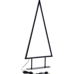 Standdeko LED-Tannenbaum stehend 70 cm aus Metall in Schwarz mit LEDs