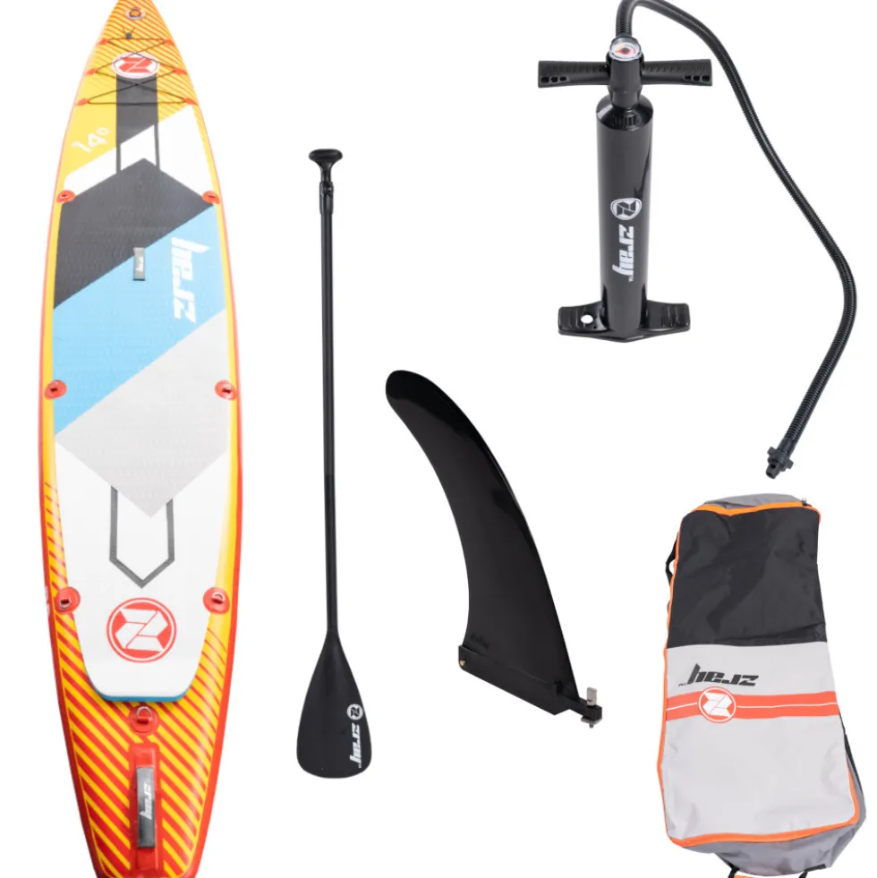 Stand-up-Paddleboard-Set Carbon in Orange mit Zubehör - B-Ware