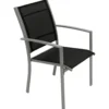 Stapelsessel 4er Set Silber / Schwarz