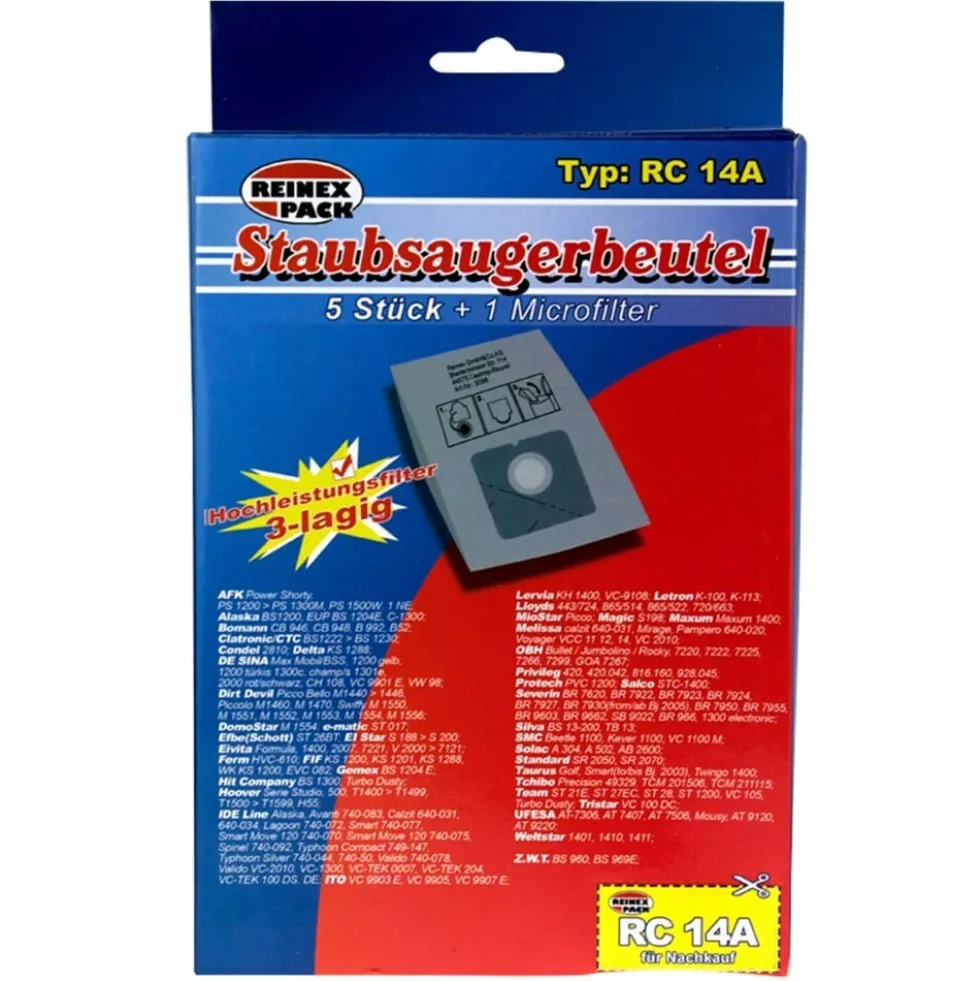 Staubsaugerbeutel RC-14A Reinex Pack