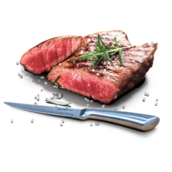 Steakmesser-Set aus Edelstahl 4-teilig in Holzbox