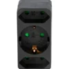 Steckdosenadapter 3-fach für innen schwarz