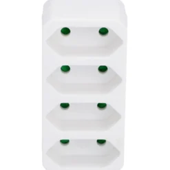 Steckdosenadapter 4-fach für innen weiß