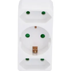 Steckdosenadapter 3-fach weiß für innen