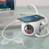 Steckdosenwürfel mit USB-Anschlüssen weiß
