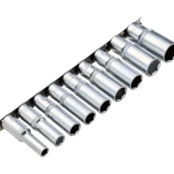 Steckschlüssel-Einsätze tief 10-24 mm 1/2" 9-tlg.