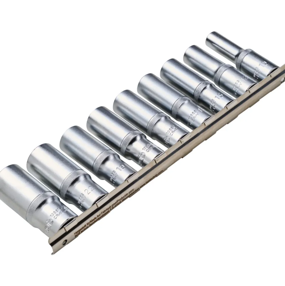 Steckschlüssel-Einsätze tief 10-24 mm 1/2" 9-tlg.