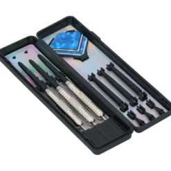 Steeldart-Set 3-teilig mit Metallspitze, Ersatzteilen und Etui