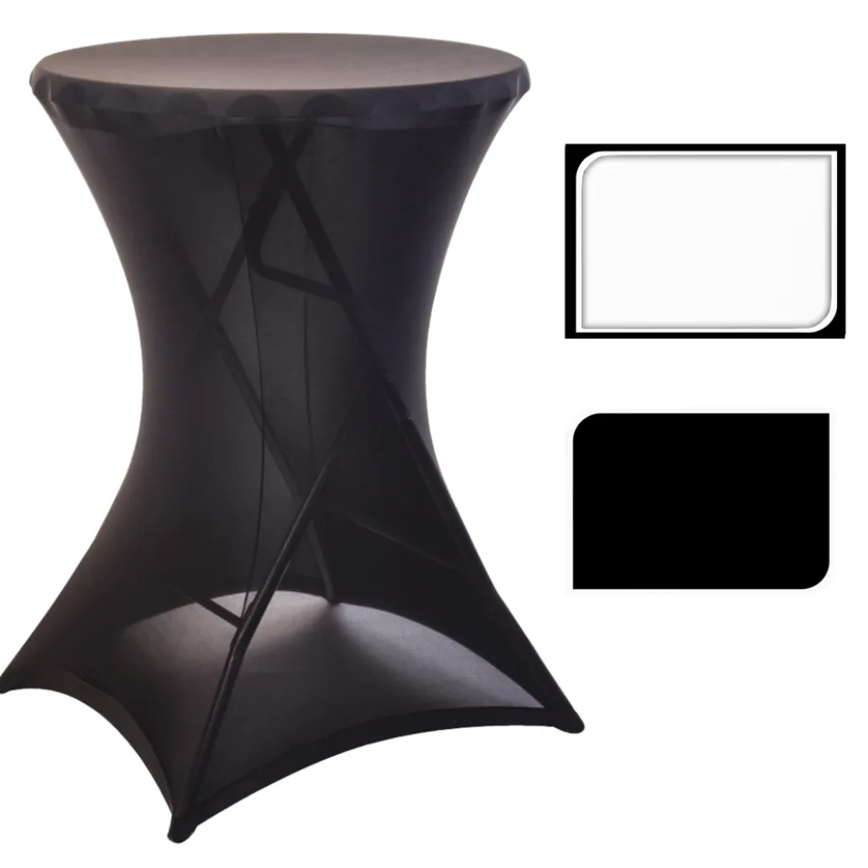 Stehtischhusse Ø 85 x 115 cm aus Polyester & Elastan in verschiedenen Farben