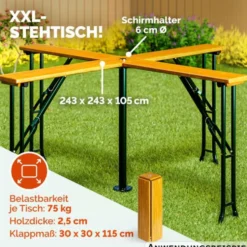 Stehtisch Quattro, klappbar
