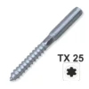 Stockschraube TX 10 x 120 mm Innensechsrund galvanisch verzinkt 6-kant Schlüsselfläche