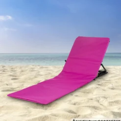 Strandliege klappbar 145 x 47 x 52cm pink