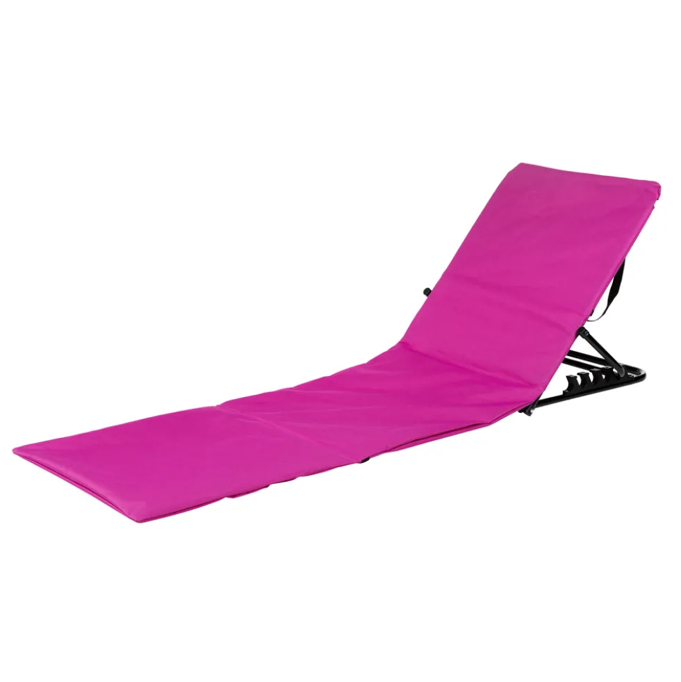 Strandliege klappbar 145 x 47 x 52cm pink