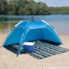Strandmuschel mit Seilzugtechnik