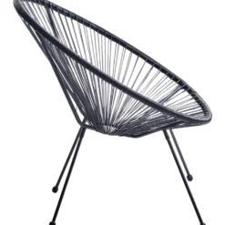 String-Loungesessel schwarz