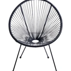 String-Loungesessel schwarz