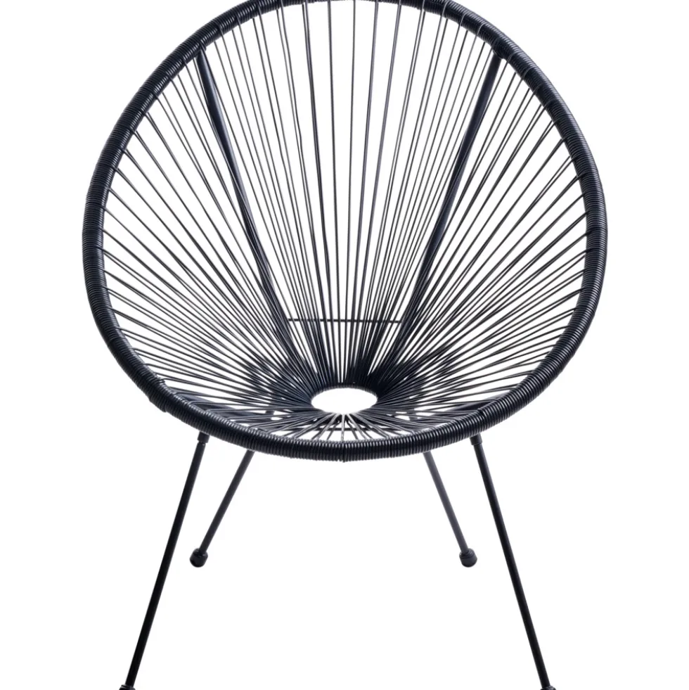 String-Loungesessel schwarz