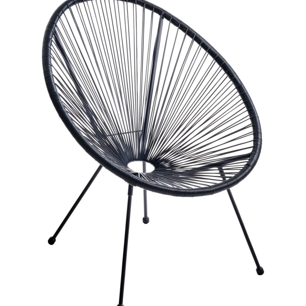 String-Loungesessel schwarz