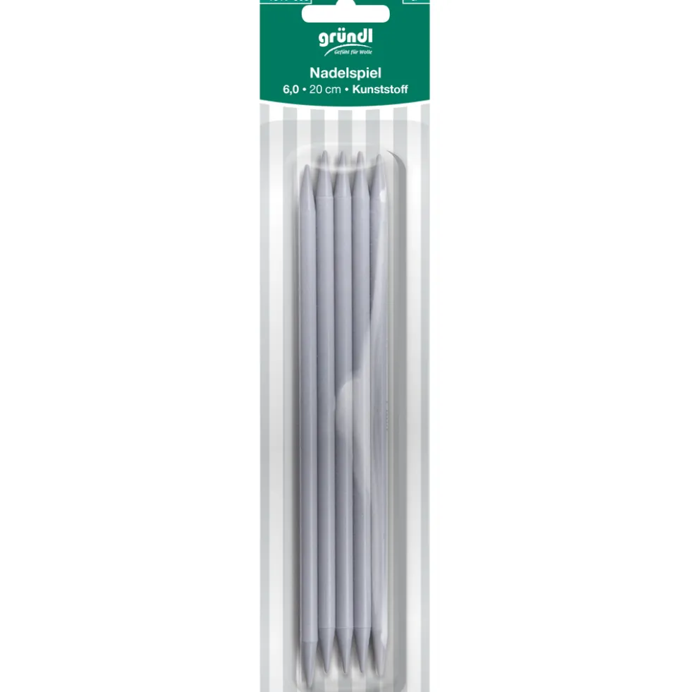 Strumpfstricknadeln 6 mm 20 cm