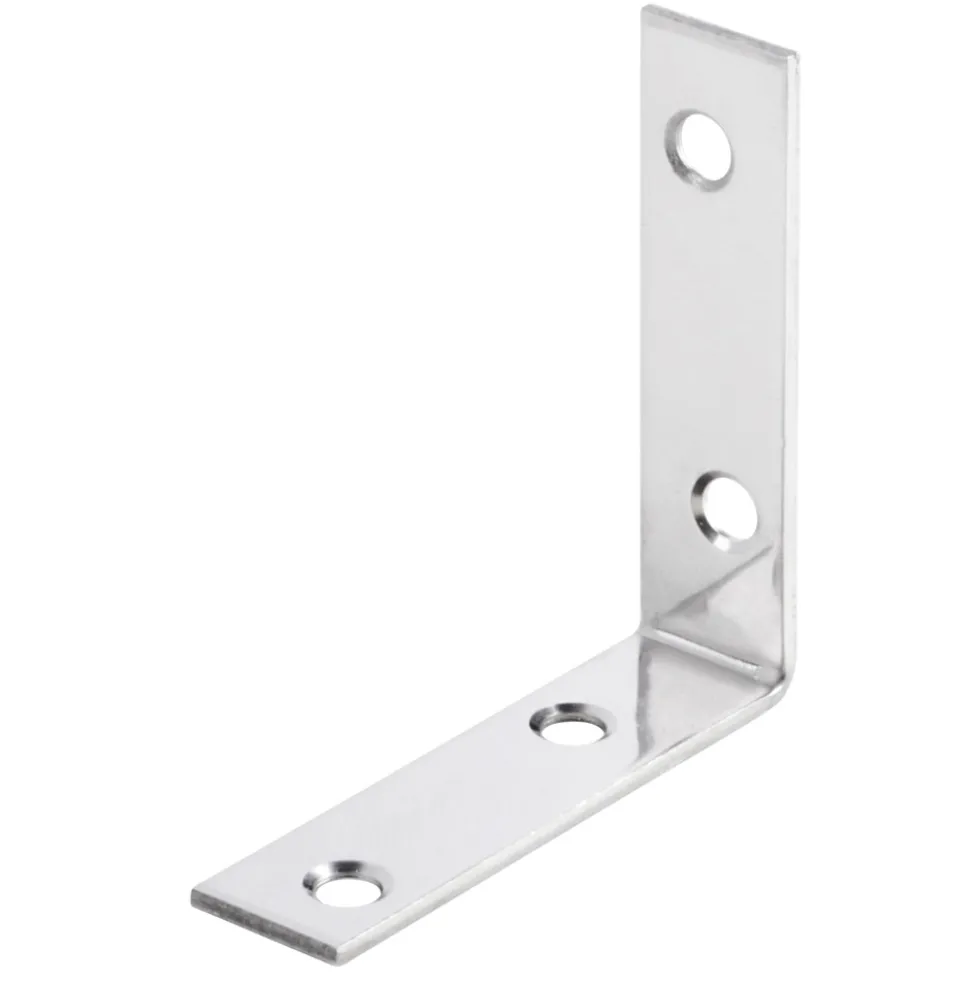 Stuhlwinkel A2 60 x 60 x 18 mm Edelstahl mit innen versenkten Löchern