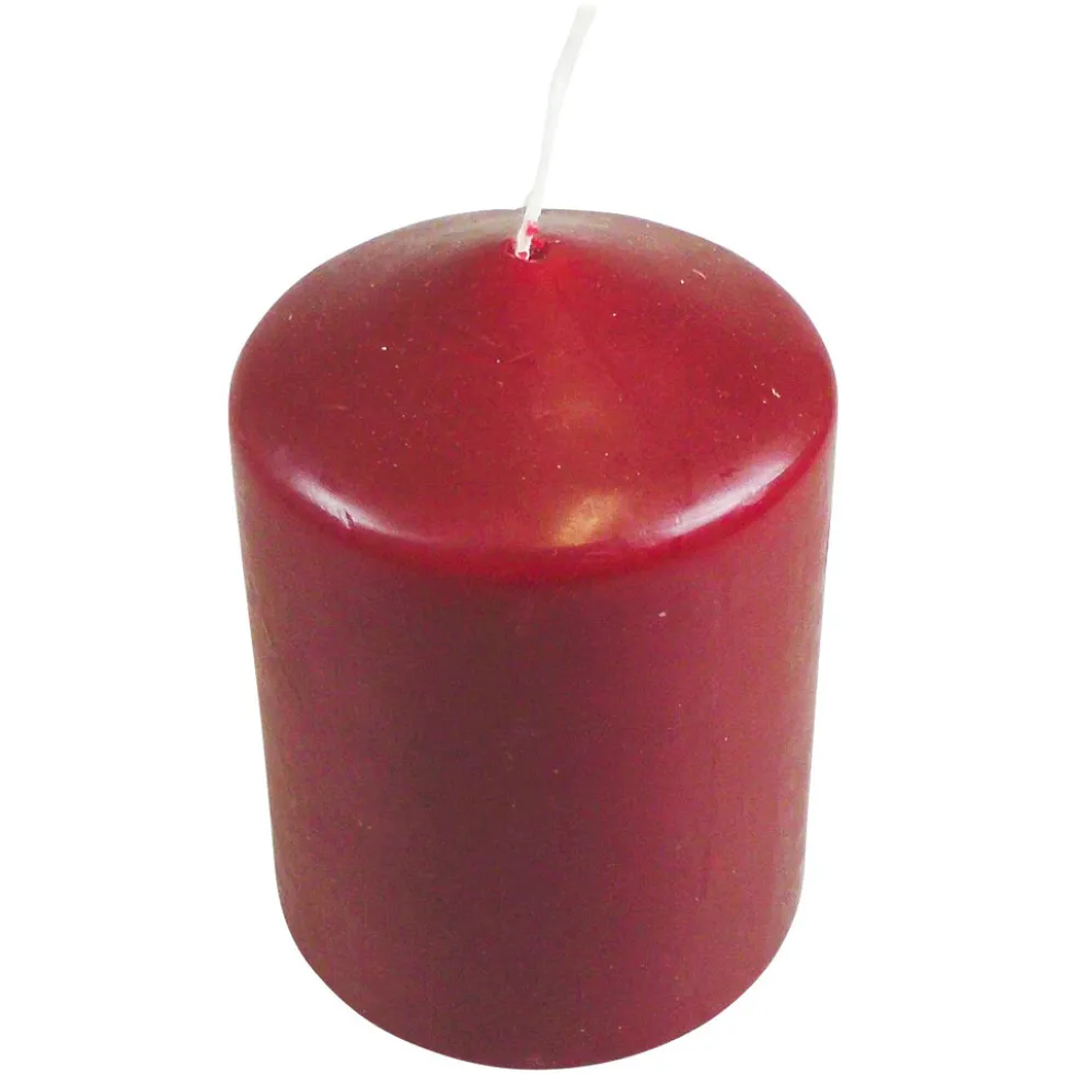 Stumpenkerze bordeaux 7 x 10 cm