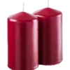 Stumpenkerze 2er-Set 120 x Ø 65 mm weinrot