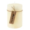 Stumpenkerze Rustic creme 7 x 10 cm