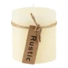 Stumpenkerze Rustic creme 7 x 7,5 cm